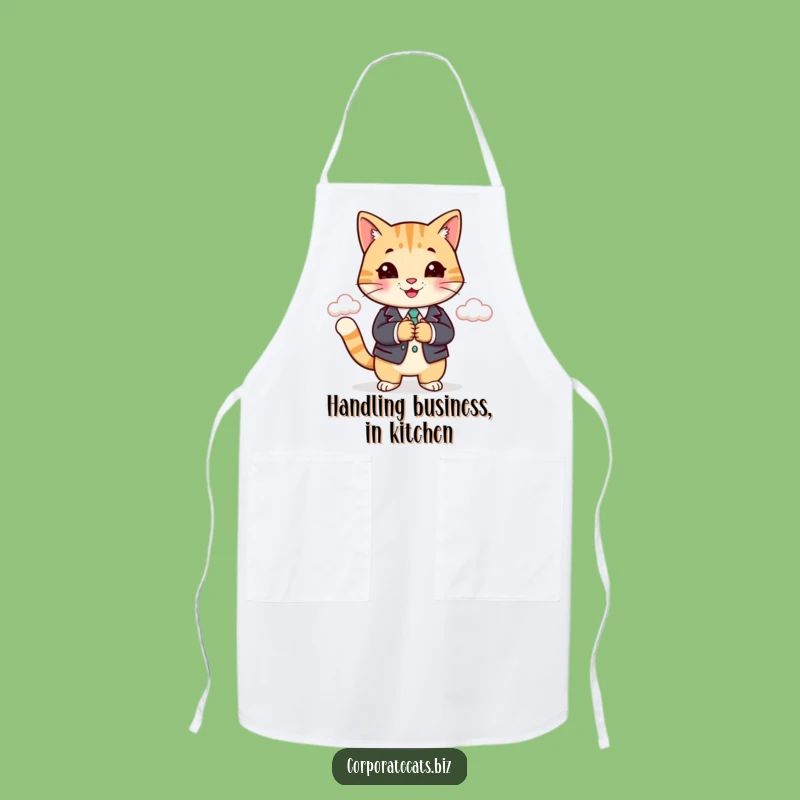 Funny Business Cat Apron - Chef Kitchen Humor Cooking Gift