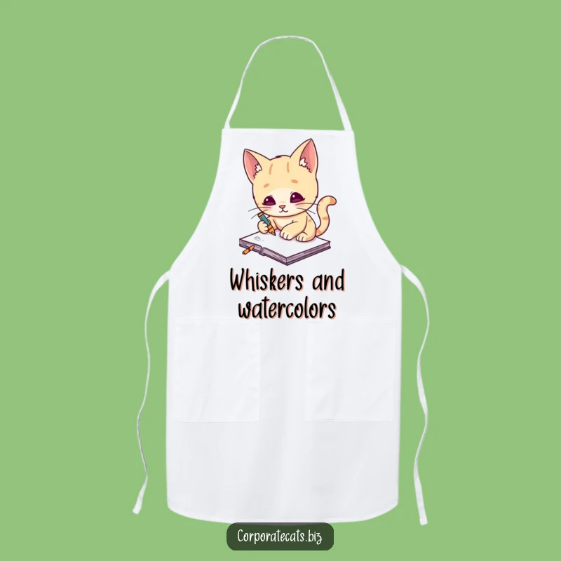 Funny Cat Artist Apron: Protect Your Clothes with a Creative Feline Chef