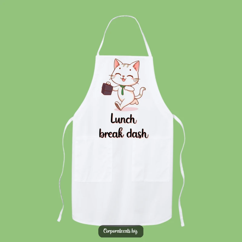 Funny Cat Business Apron: Cook with Speed, a Perfect Gift for Movers
