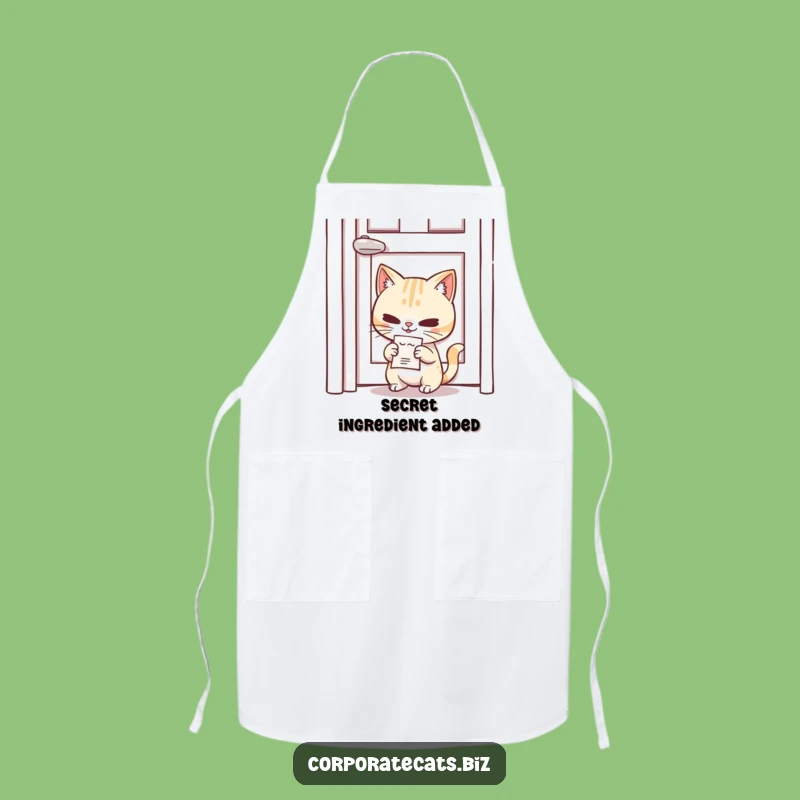 Funny Clandestine Cat Apron: Mischievous Cat Plans, Great Funny Gift for Cooks