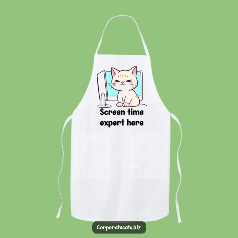Funny Crossed-Eyed Cat Apron: Hilarious Kitchen Gift for Cat Lovers