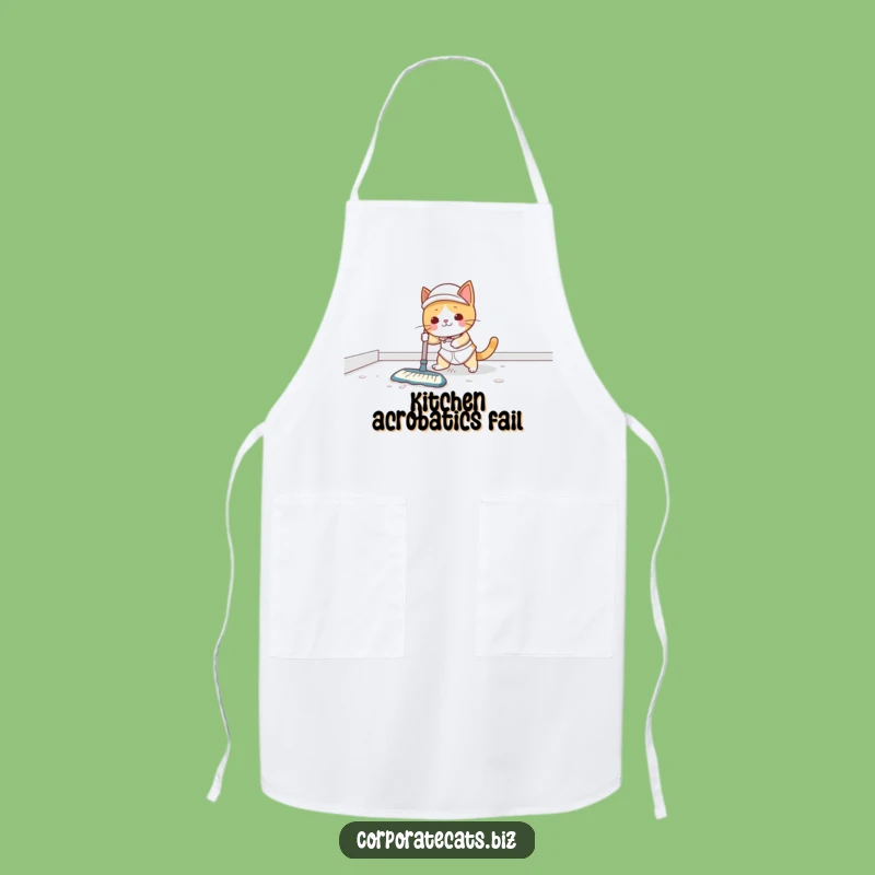 Funny Cat Janitor Apron: Spill-Proof Your Cleaning - Perfect Funny Chef Gift!