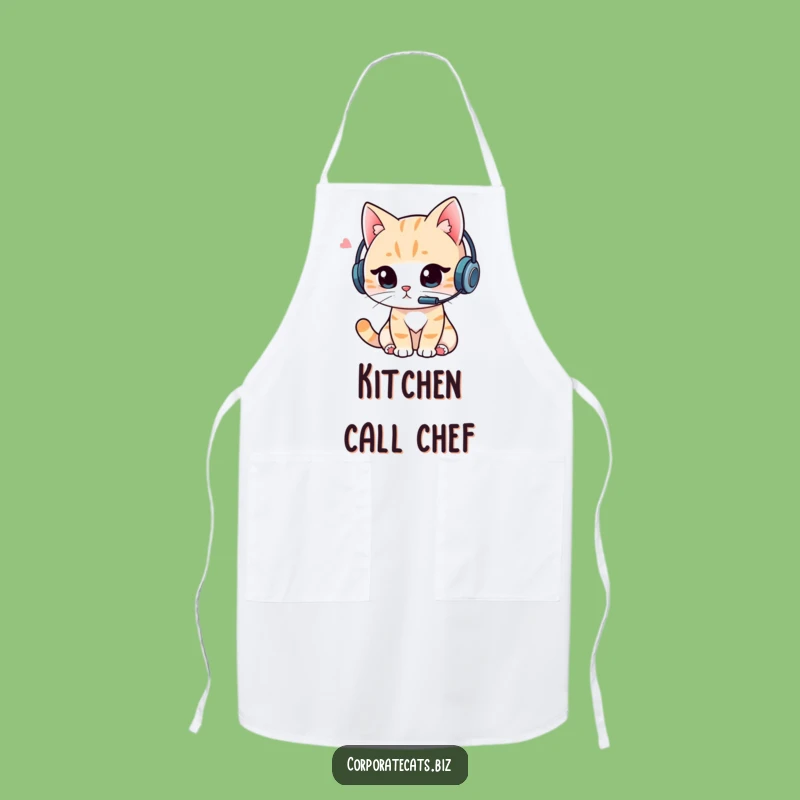 Funny Cat Chef Apron: Hilarious Video Call Kitchen Gift!