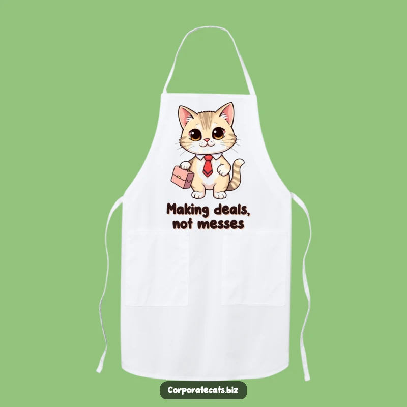 Funny Chef Cat Apron: Cute Culinary Cat in Tie, Perfect Funny Gift for Cooks