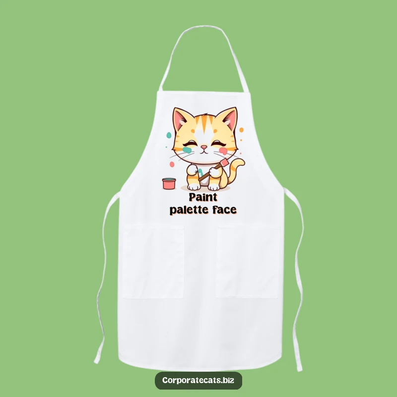 Funny Cat Artist Apron: Splatter-Proof Your Studio - Perfect Funny Gift!