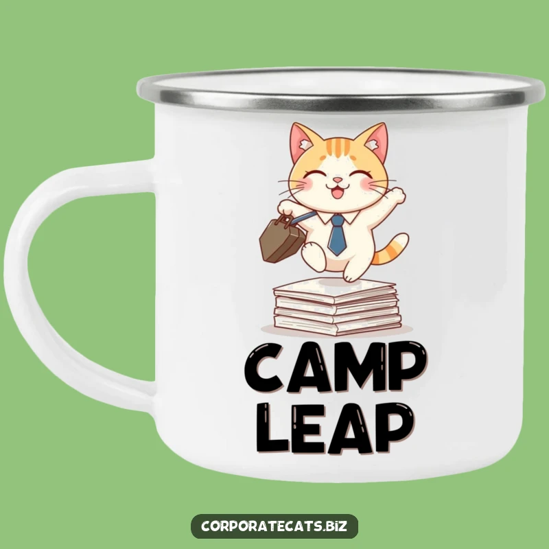 Funny Cat Campfire Mug: Hilarious Outdoor Hustle!