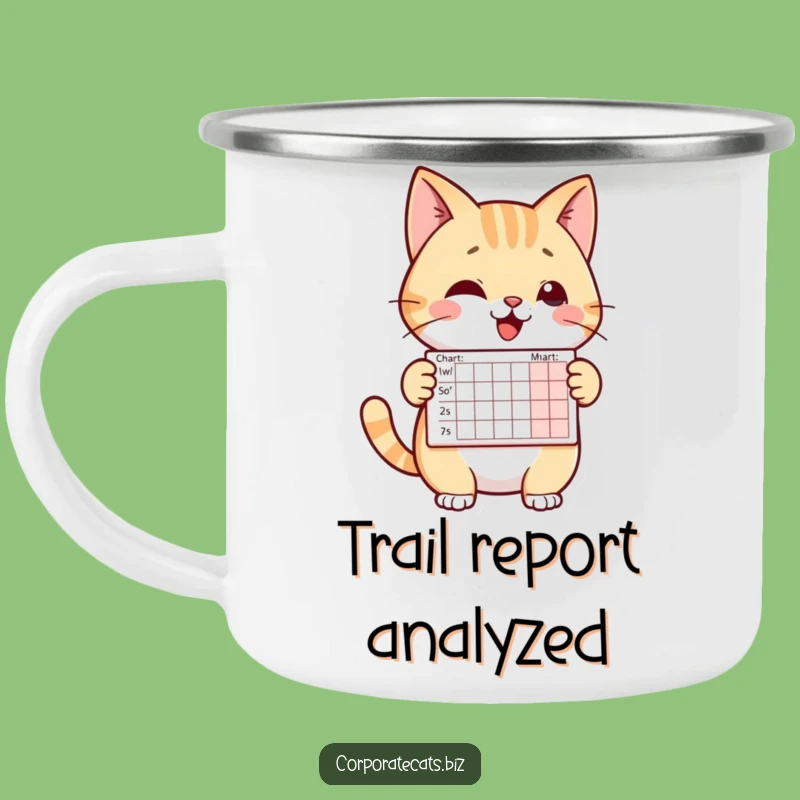 Funny Cheerful Cat Camping Mug: Presenting Tiny Chart, Rugged and Hilarious Outdoor Gear