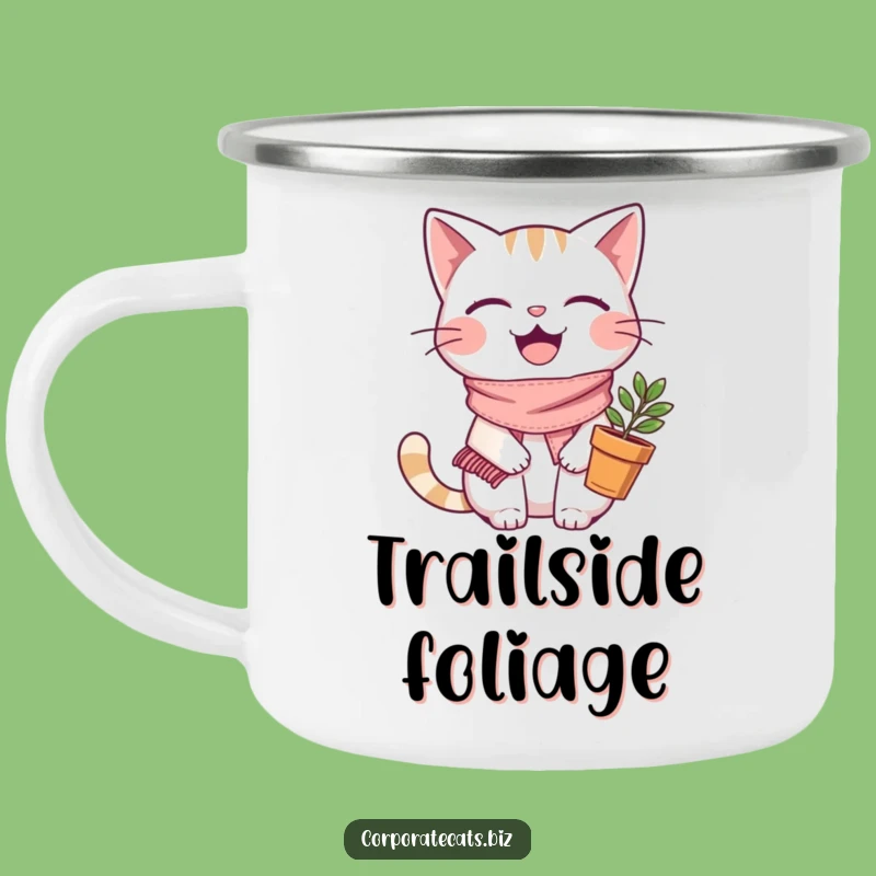 Funny Cat Camp Mug: Outdoor Gardener Humor, Rustic Funny Gift