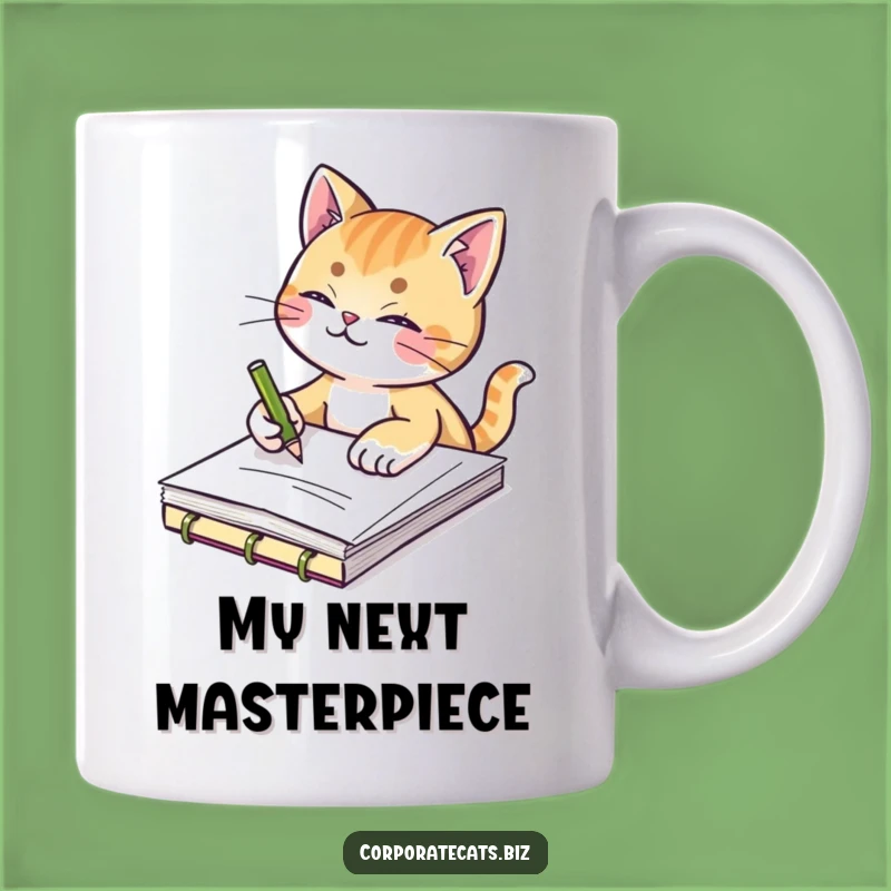 Funny Creative Cat Mug - Artistic Sketching Feline Gift - Hilarious Artist Coffee Cup