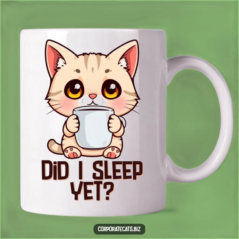 Funny Surprised Cat Coffee Mug - Wide-Eyed Morning Shock Gift