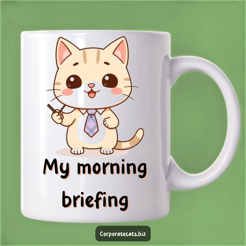 Funny Cat Presentation Mug - Adorable Feline Educator Humor Gift