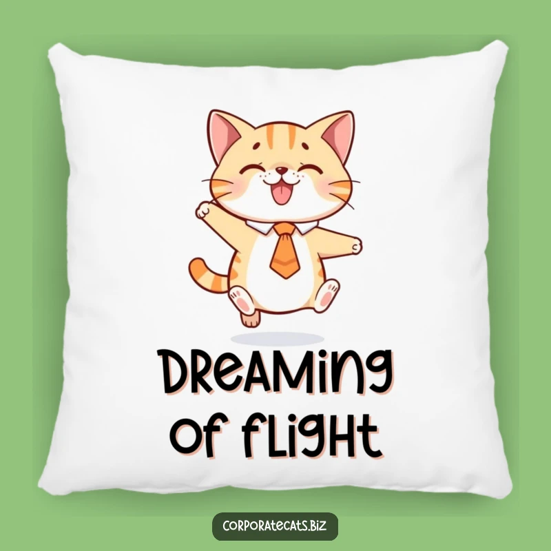 Funny Playful Cat Tie Jump Pillow: Cozy & Hilarious Feline Accent