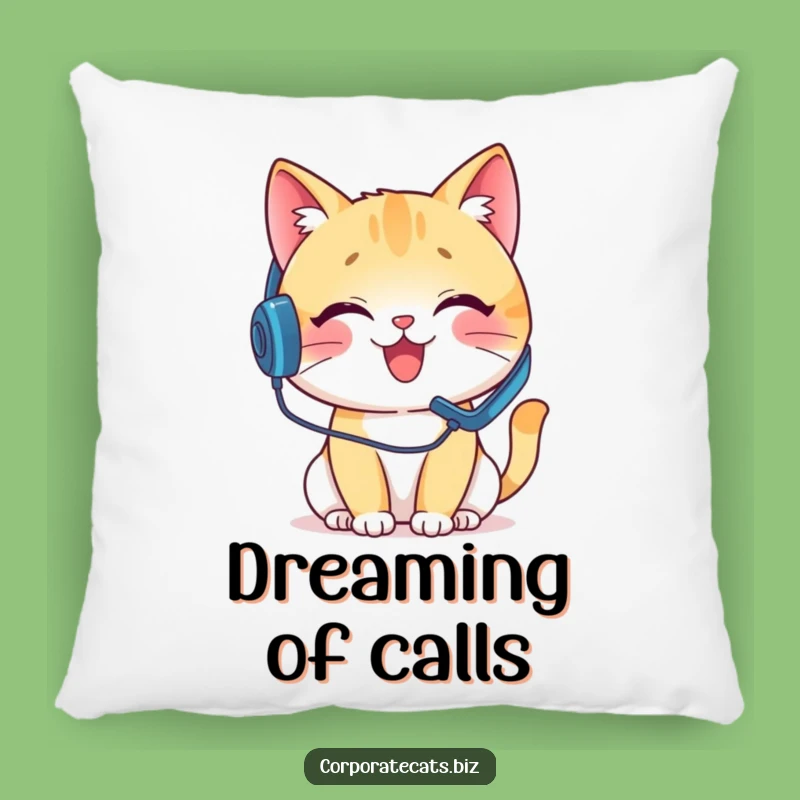 Funny Call Center Cat Pillow - Cozy Comfort and Hilarious Decor