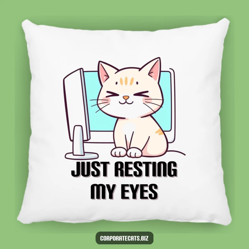 Funny Crossed-Eyed Cat Pillow: Cozy Meme Cushion Gift