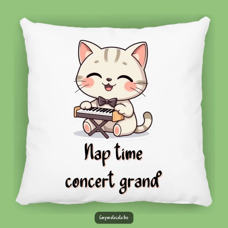 Funny Dapper Cat Pianist Pillow: Cuddle Up with This Hilarious Musical Companion