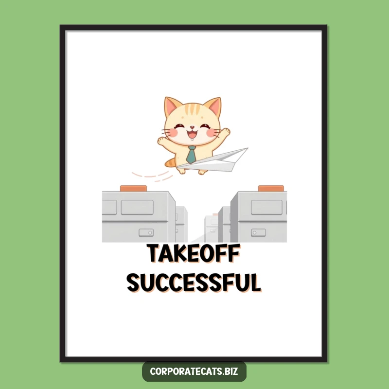 Funny Paper Airplane Cat Digital Art - Hilarious Printable Decor for Adventurers