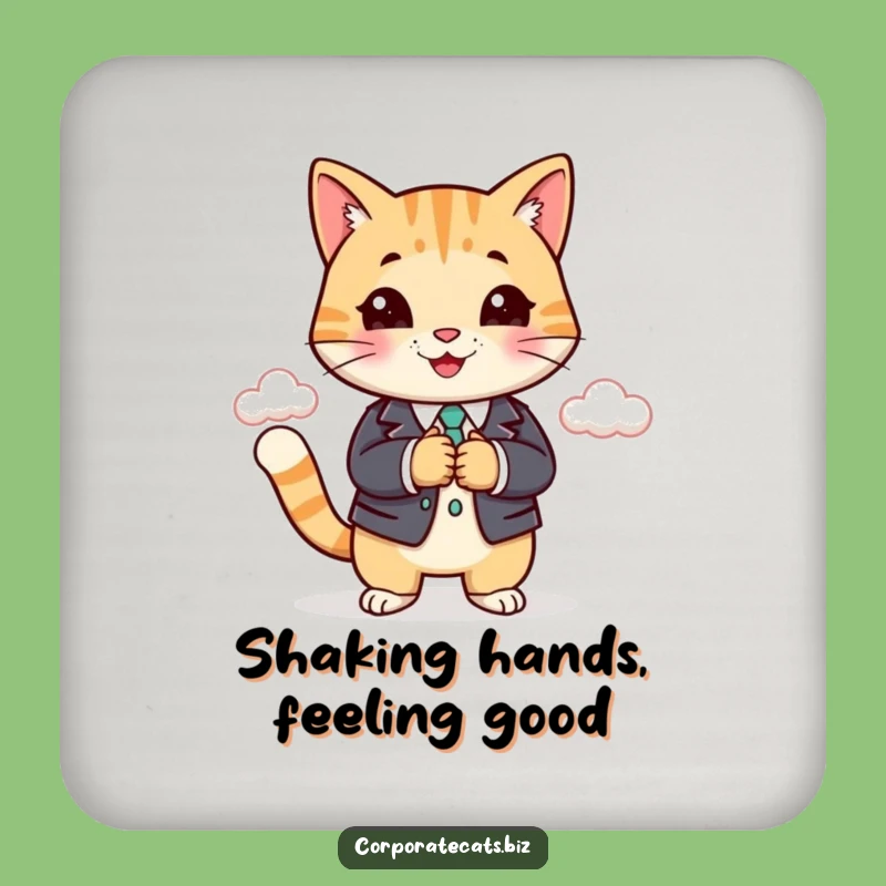 Funny Business Cat Coaster Set - Protect Furniture Humor Gift