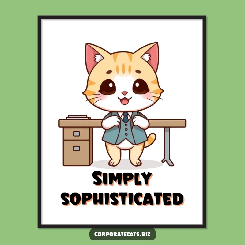 Funny Dapper Cat Poster - Hilarious and Elegant Wall Art for Any Room