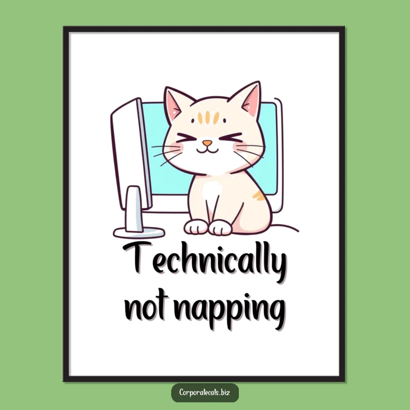 Funny Crossed-Eyed Cat Poster: Hilarious Meme Art for Your Walls