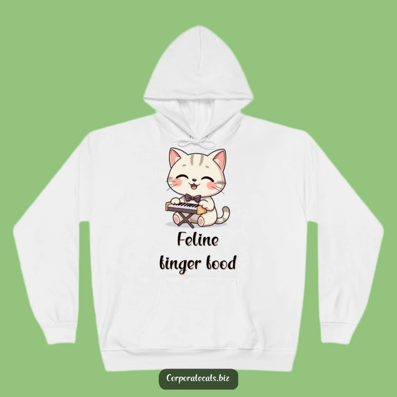 Funny Dapper Cat Pianist Hoodie: Cozy Up with This Hilarious Musical Feline