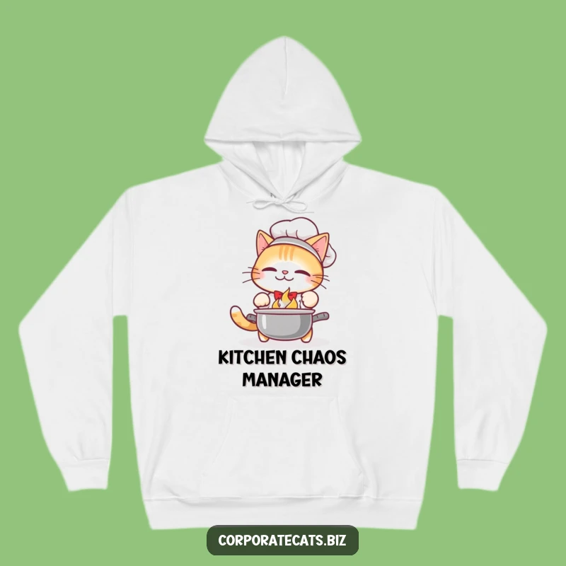Funny Cat Chef Hoodie: Cozy Culinary Chaos - Warm Funny Gift Idea!