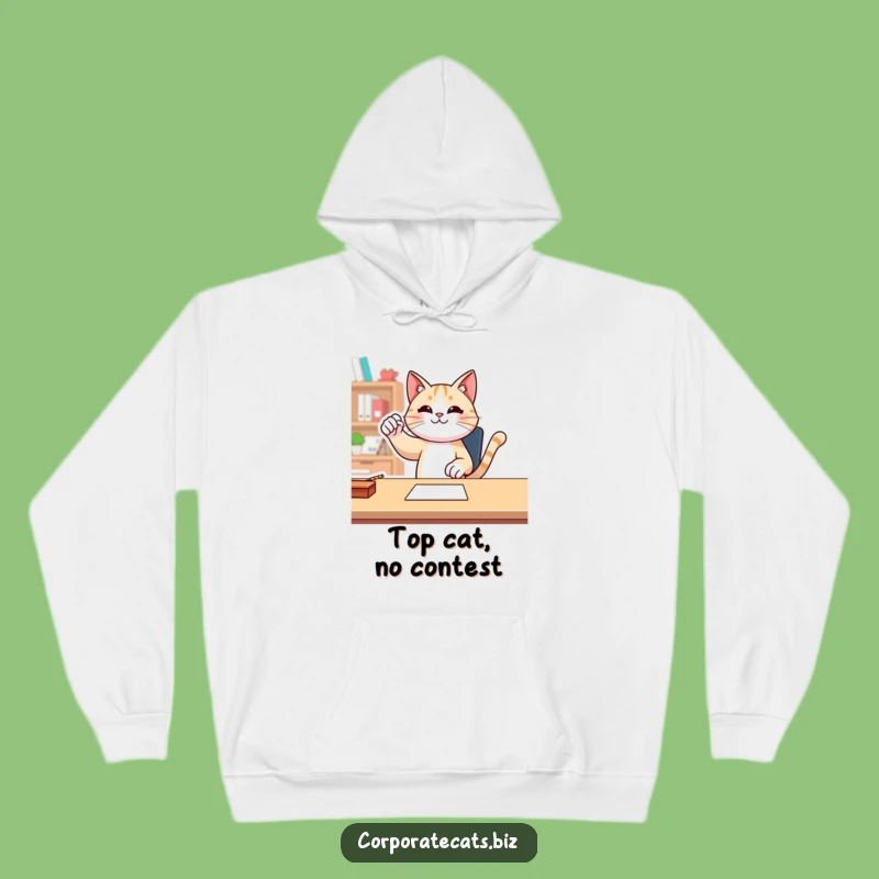 Funny Cat Fist Pump Hoodie - Cozy Celebration and Warmth