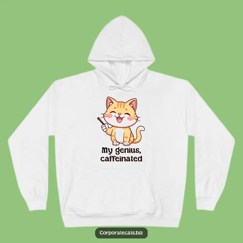 Funny Cat Presentation Hoodie: Cozy and Confident Cat Leader Apparel
