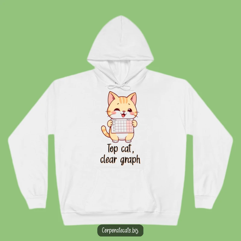 Funny Cheerful Cat Hoodie: Presenting Tiny Chart, Cozy and Hilarious Gift for Professionals