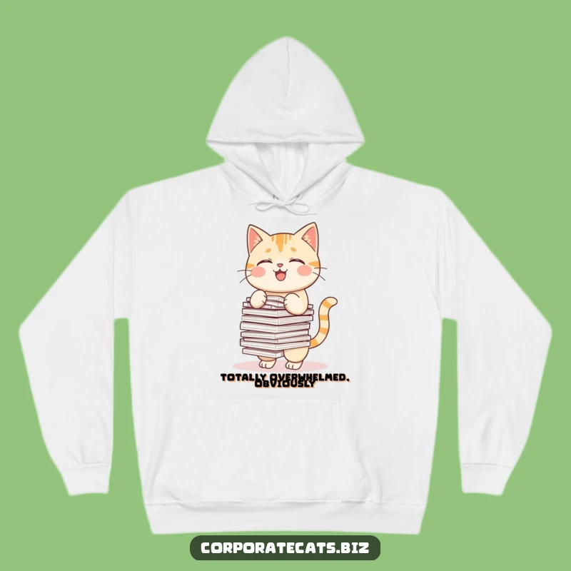 Funny Cat Hoodie: Cozy & Hilarious Office Stress Reliever for Cat Fans