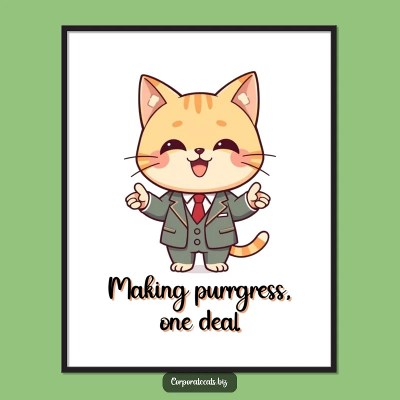 Free Printable Wall Art: Business Cat, Your Executive Downloadable Decor!
