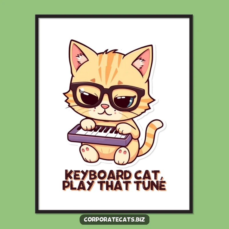 Free Printable Wall Art: Keyboard Cat, Your Quirky Downloadable Decor!