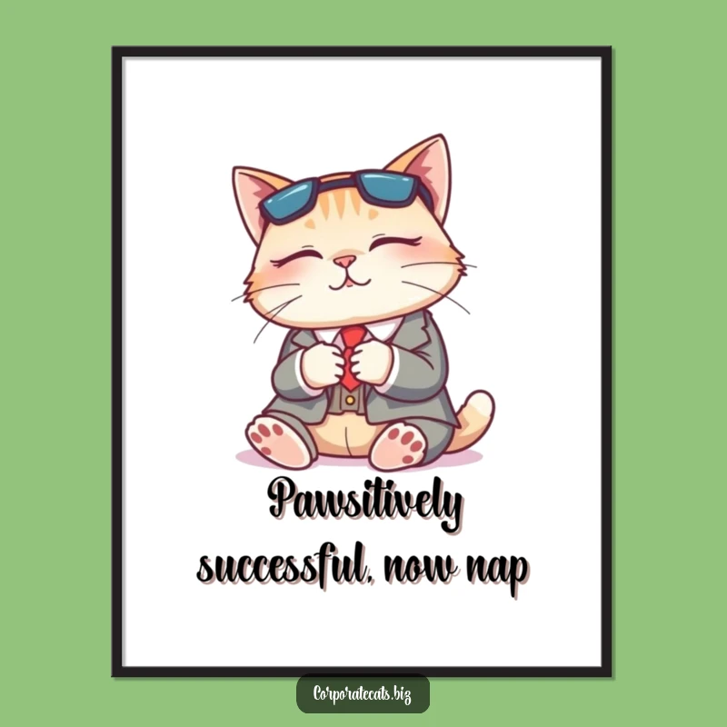Free Printable Wall Art: Napping Cat Decor, Downloadable Art for Cozy, Calm Spaces