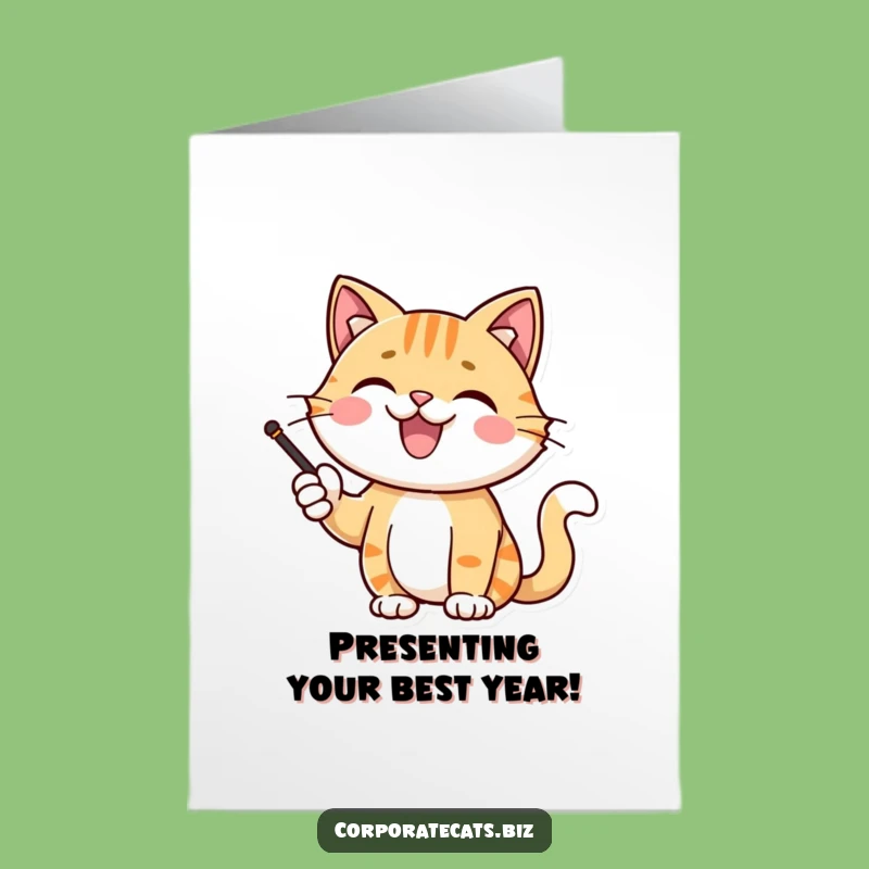 Free Printable Cat Presentation Birthday Card - Hilarious Downloadable Greeting for a Star