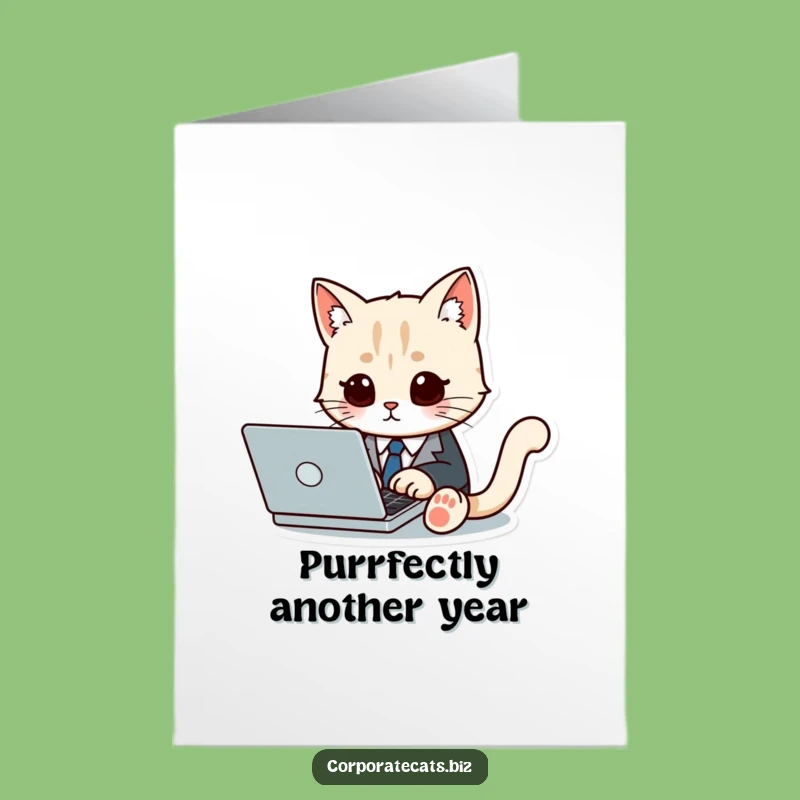 Free Printable Cat Birthday Card: Dapper Suited Feline Downloadable Funny Greeting