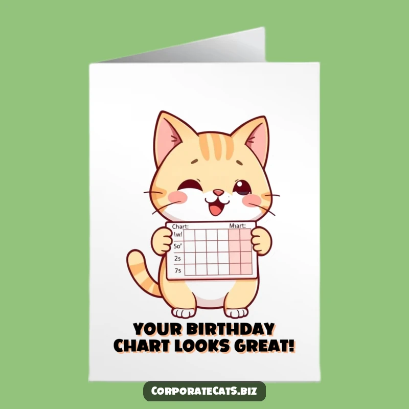 Free Printable Cat Chart Card: Funny Birthday Downloadable Gift for Top Performers