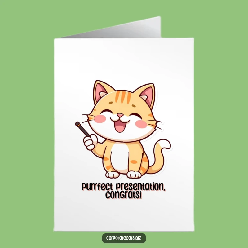 Free Printable Cat Presentation Card - Funny Downloadable Congrats for a Job Well Done