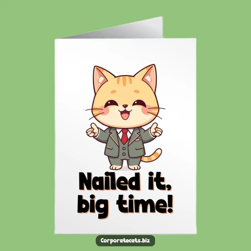 Free Printable Congrats Card: Business Cat, Your Top-Tier Downloadable Gift!