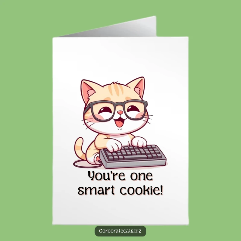 Free Printable Congrats Card: Productive Cat - Funny Downloadable Gift for Work Wins