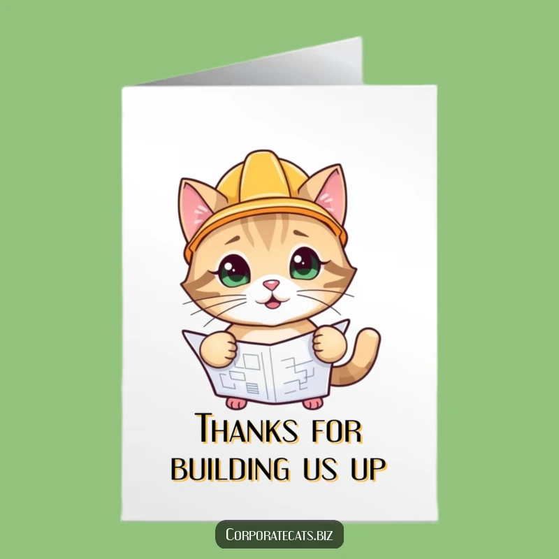Free Printable Thank You Card: Handy Cat - Funny Downloadable Gift for Assistance