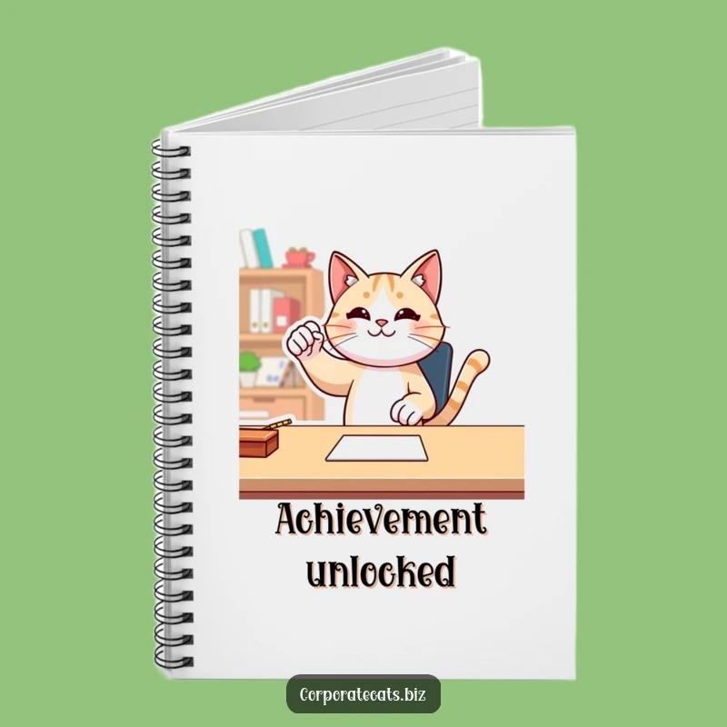 Funny Cat Fist Pump Notebook - Jot Down Victories with Feline Flair