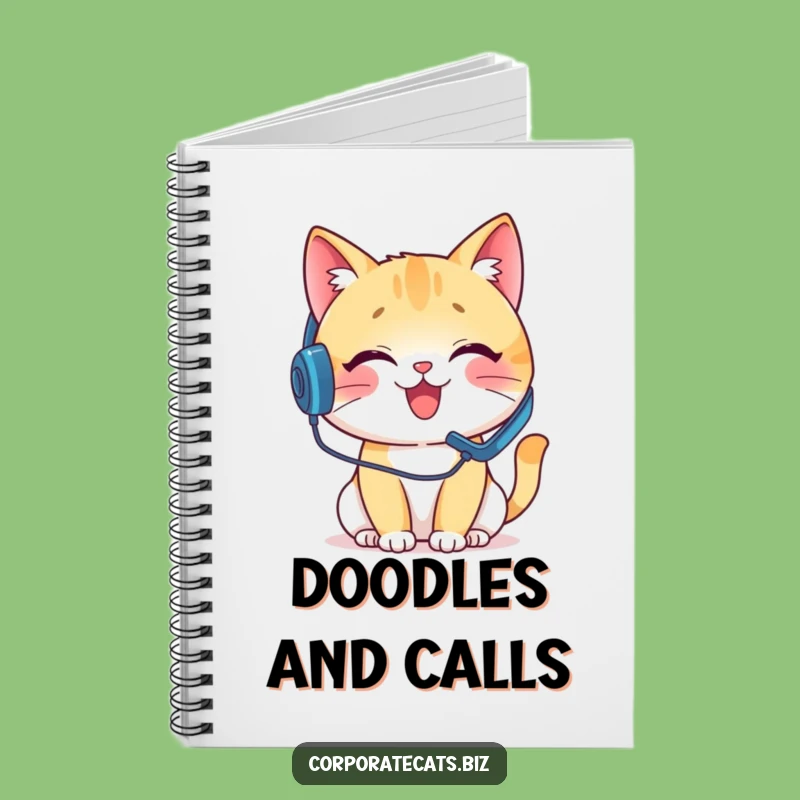 Funny Call Center Cat Notebook - Hilarious Journal for Notes and Ideas