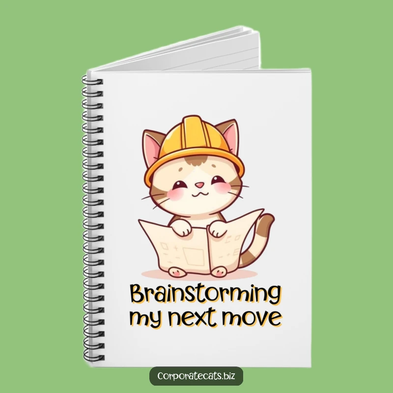 Funny Cat Architect Notebook - Blank Blueprint Pages for Creative Cat Minds