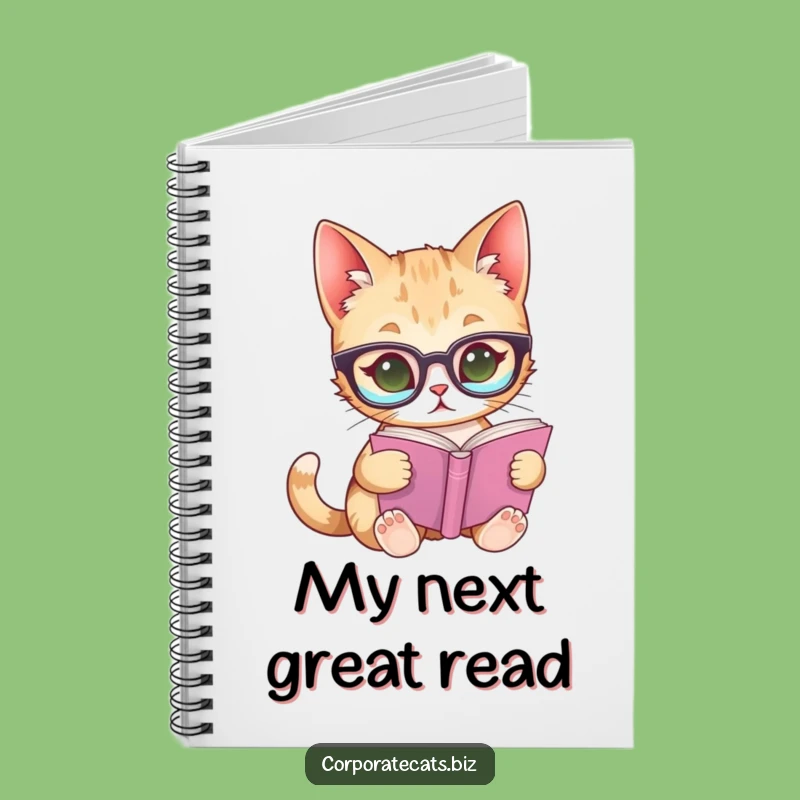 Funny Curious Cat Glasses Notebook: Hilarious Journal for Book Lovers & Scholars