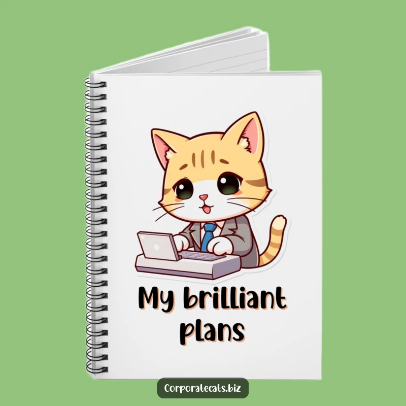 Funny Cat Business Notebook: Jot Down Ideas with Professional Feline Wit