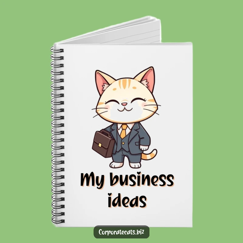 Funny Cat Business Suit Notebook - Organize Your Thoughts Professionally