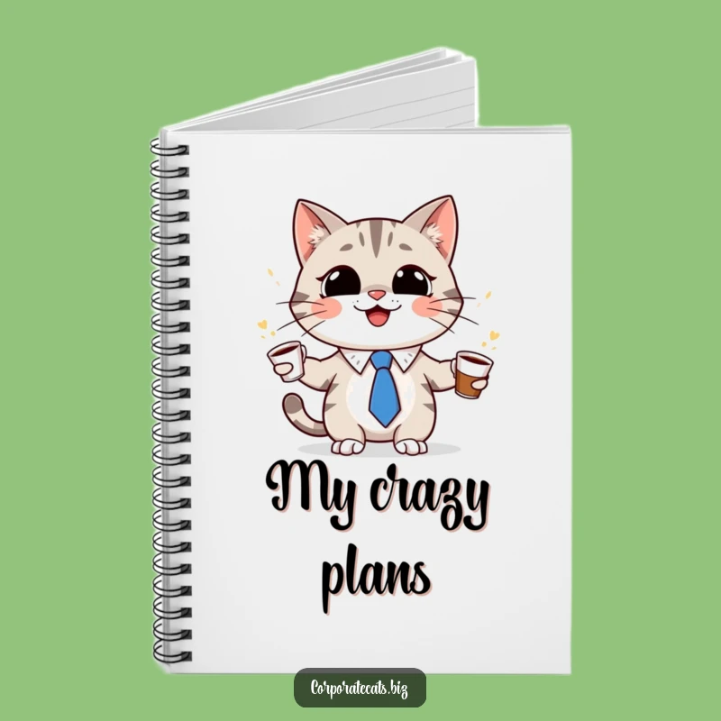 Funny Cat Juggling Notebook: Jot Down Ideas with Coffee-Fueled Flair
