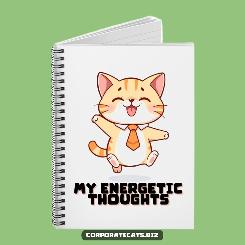 Funny Playful Cat Tie Jump Notebook: Hilarious Journal for Energetic Ideas