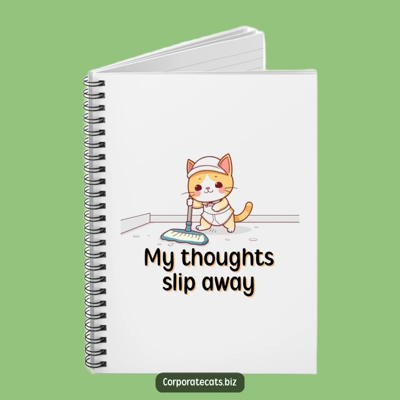 Funny Cat Janitor Notebook: Jot Down Your Floor Plan - Great Funny Gift!