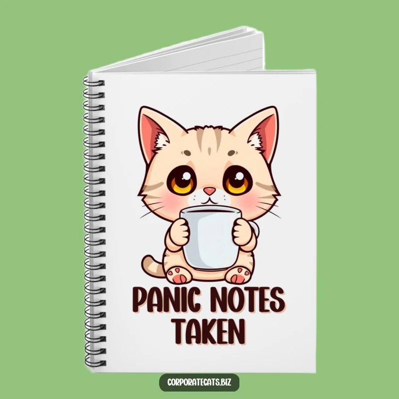 Funny Cat Morning Notes Journal - Surprised Wide-Eyed Coffee Ideas
