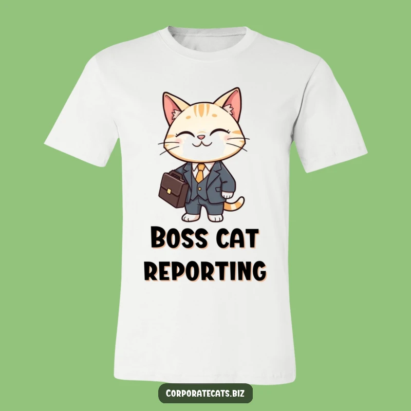 Funny Cat Business Suit T-Shirt - Sharp Dressed Feline Corporate Casual